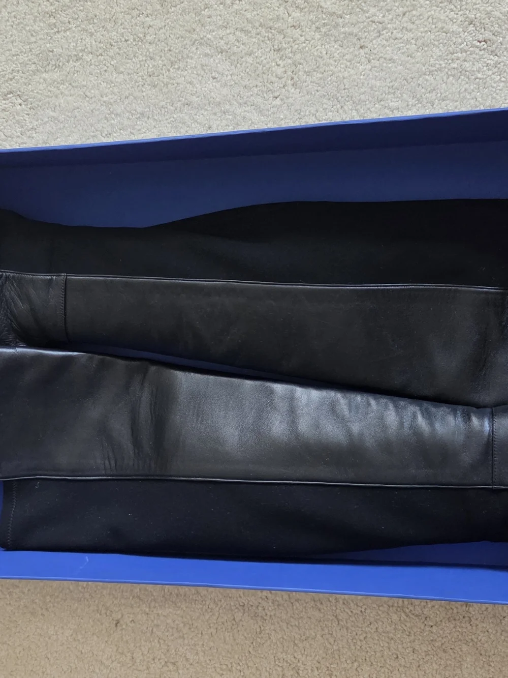 Stuart Weitzman Black Leather 5050 Over-The-Knee Boots